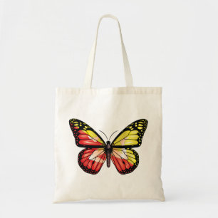 Sicily butterfly monarch flag tote bag