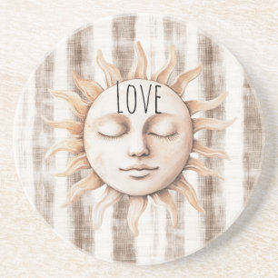 Sicily Cream Rustic Cream Sun Stripes Coaster