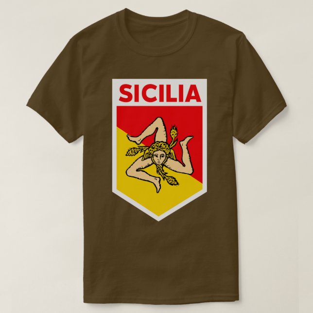 Sicily Flag Emblem T-Shirt (Design Front)