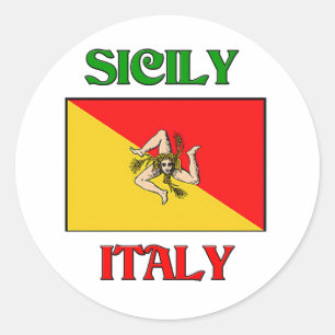 Sicily Italy Classic Round Sticker