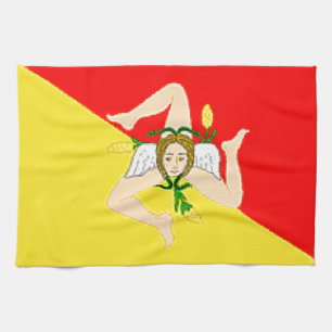 Sicily (Italy) Flag Tea Towel