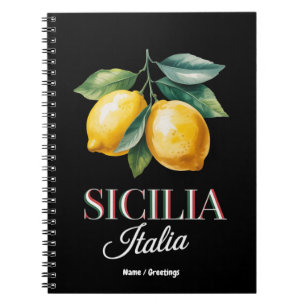 Sicily Italy Proud Sicilian Fresh Italian Lemons  Notebook