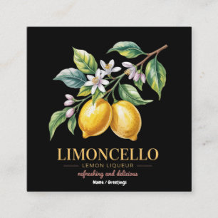 Sicily Italy Proud Sicilian Fresh Italian Lemons  Square Business Card