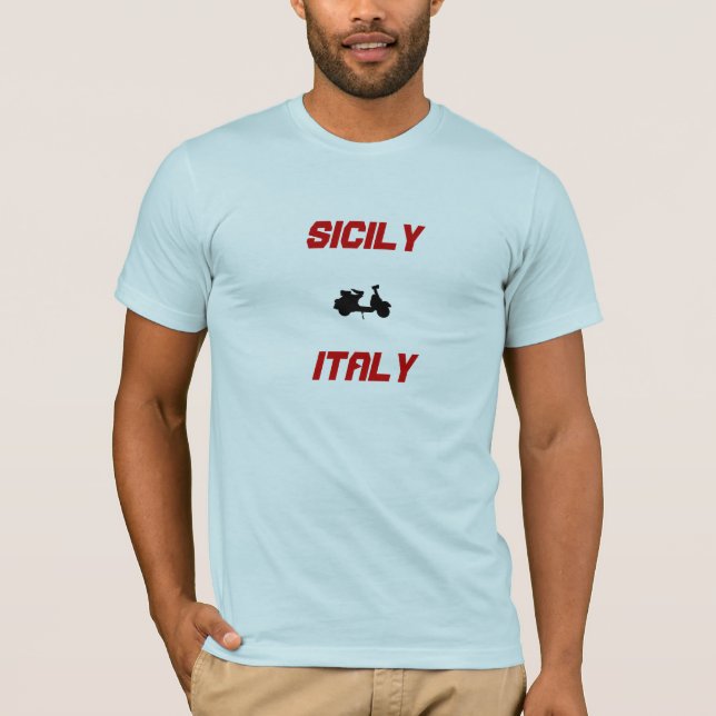 Sicily, Italy Scooter T-Shirt (Front)