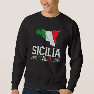 Sicily Italy  Sicily Souvenir Silhouette Sicily Sweatshirt