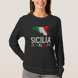 Sicily Italy Sicily Souvenir Silhouette Sicily T-Shirt