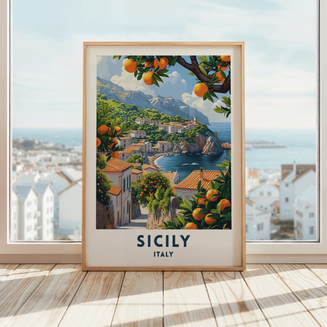 Sicily Italy Travel Print Poster Italian Wall Art (Creator Uploaded)