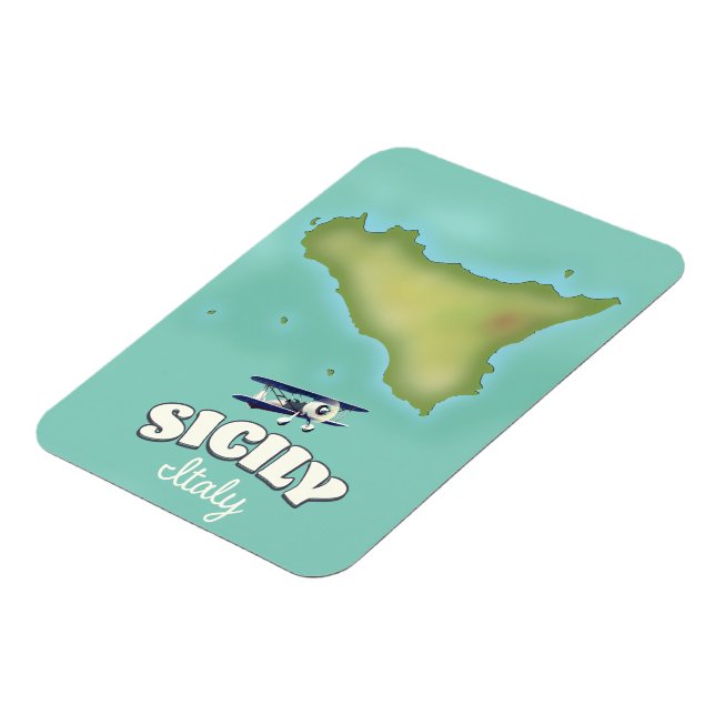 Sicily Italy vintage style map Magnet (Left Side)