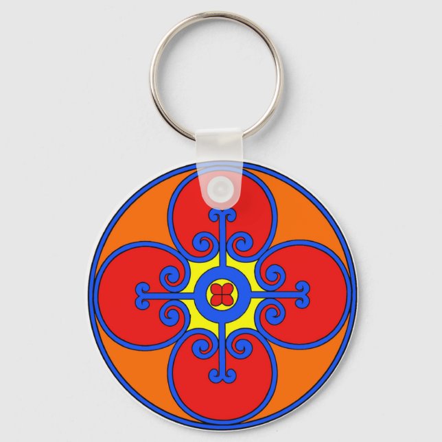 Sicily Mediterranean Design Key Ring (Front)