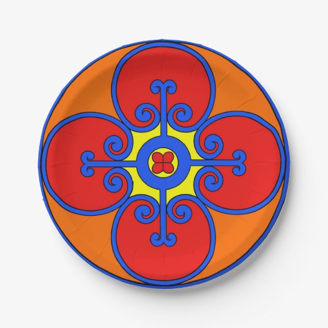 Sicily Mediterranean Design Paper Plate (Front)