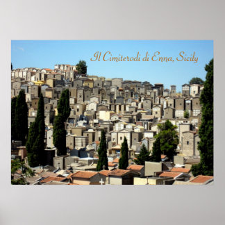 Sicily’s Enna Cemetery Poster