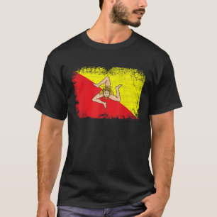 Sicily Sicilia Sicilian Flag T Shirt