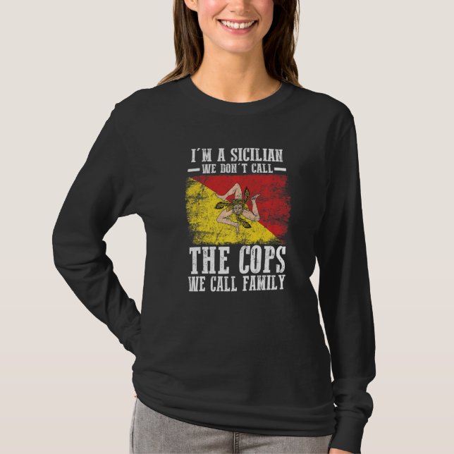 Sicily Sicilian Flag   T-Shirt (Front)