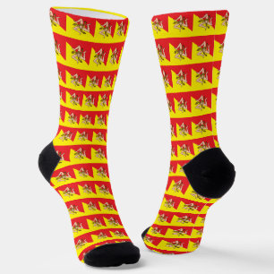 Sicily Socks, patriotic Sicilian Flag fashion Socks