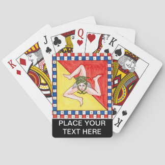 Sicily Trinacria Medusa PERSONALIZED Playing Cards