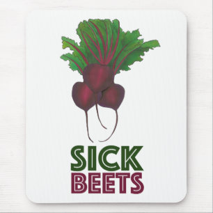 Sick Beets (Beats) Red Beet Vegetable Garden Mouse Pad