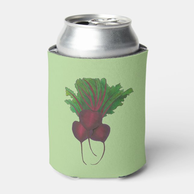 Sick Beets (Beats) Red Beet Vegetarian Funny Food Can Cooler (Can Front)
