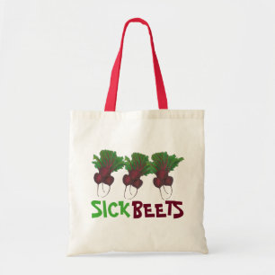 Sick Beets (Beats) Red Beet Vegetarian Vegan Food Tote Bag