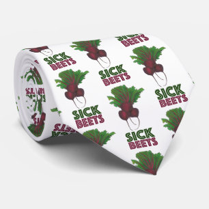 Sick Beets (Beats) Red Beetroot Garden Vegetable Tie