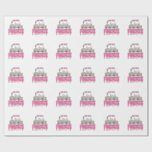 Sick Cute Firenze Pink Drippy Duomo Souvenir Wrapping Paper