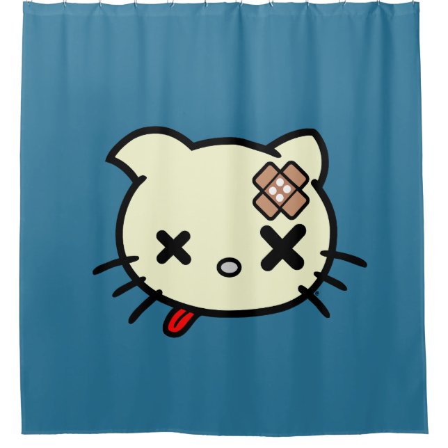 Sick Kitty Shower Curtain (Front)