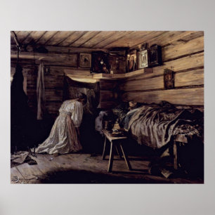 sick man by Maximov Vasily Maximovich Poster