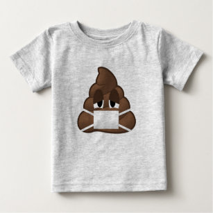 Sick Mask Poop Emoji Baby T-Shirt