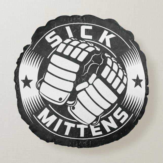 Sick Mittens Hockey Slang Throw Cushion (Front)