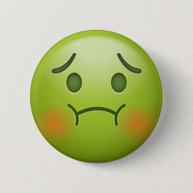 Sick note Emoji Face 6 Cm Round Badge (Front)