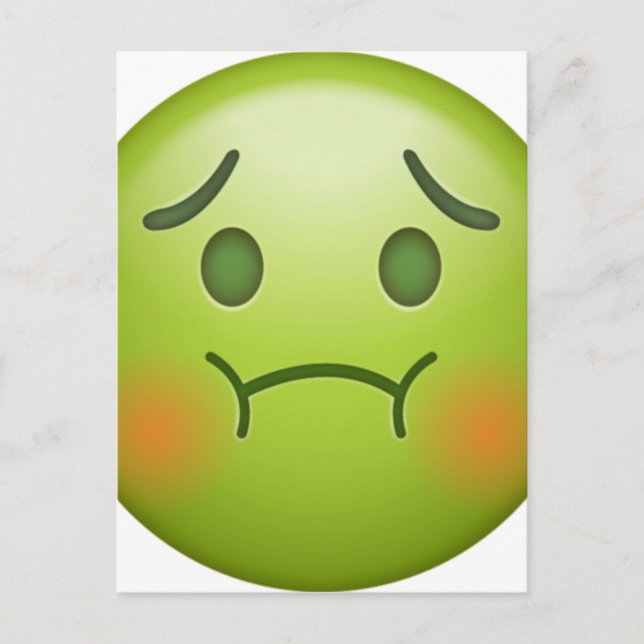 Sick note Emoji Face Postcard (Front)