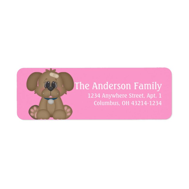 Sick Puppy Dog d2 Return Address Labels (Front)
