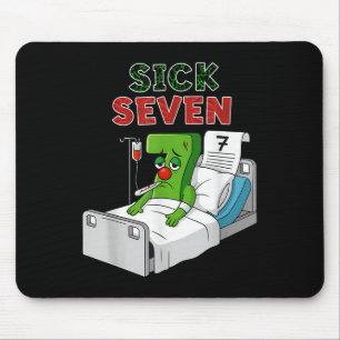 Sick Seven 67 Costume Fun 6 7 Meme Wordplay Design Mouse Pad