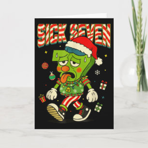 Sick Seven 67 Costume Funny Christmas Santa Men Ki Card