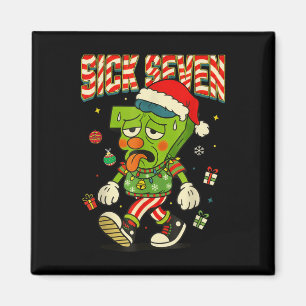 Sick Seven 67 Costume Funny Christmas Santa Men Ki Magnet