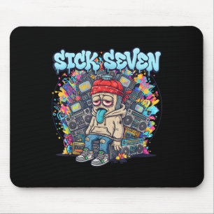 Sick Seven 67 Graffiti Meme Six Seven Fun Street U Mouse Pad