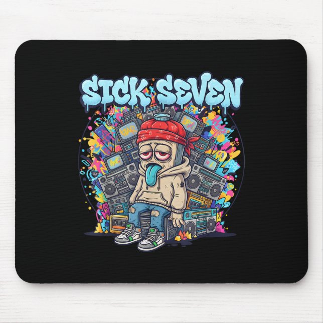 Sick Seven 67 Graffiti Meme Six Seven Fun Street U Mouse Pad (Front)