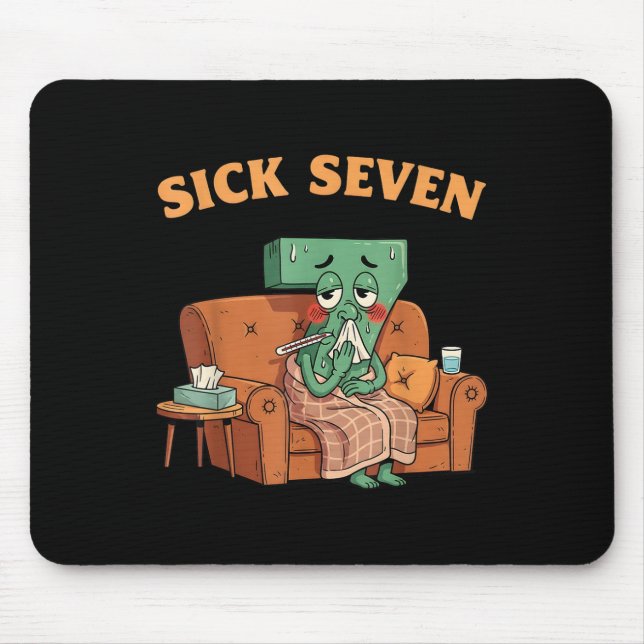 Sick Seven 67 Halloween Costume Fun Wordplay Desig Mouse Pad (Front)