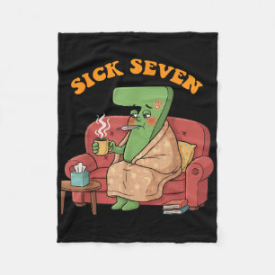 Sick Seven 67 Halloween Costume Fun Wordplay For M Fleece Blanket