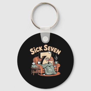 Sick Seven 67 Halloween Six Seven Costume Fun Word Key Ring