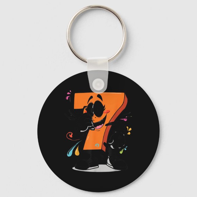Sick Seven 67 Meme Brainrot Halloween Outfit Idea  Key Ring (Front)