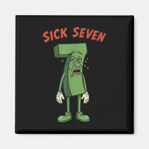 Sick Seven 67 Meme Halloween Costume Fun Retro Hum Magnet