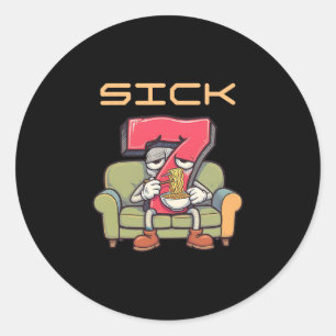 Sick Seven 67 Meme Six Seven 1  Classic Round Sticker