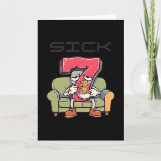Sick Seven 67 Meme Six Seven  Card (Front)