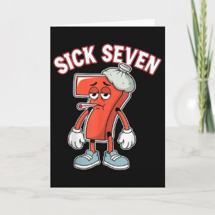 Sick Seven 67 Meme Six Seven Fun Wordplay  Card