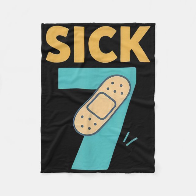 Sick Seven Fun Wordplay Meme 6 7 Six Seven Drip  Fleece Blanket (Front)