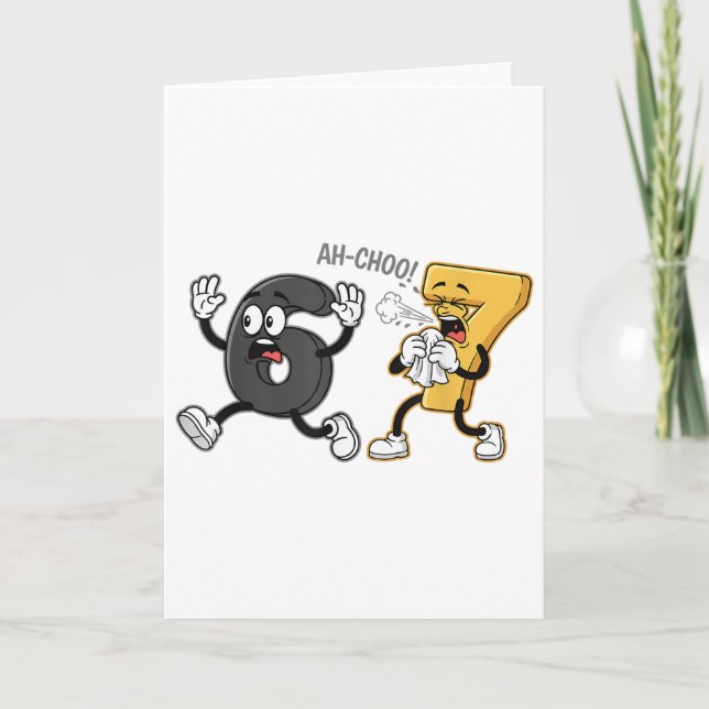 Sick Seven Funny 67 Six Seven Meme Pun Gen Alpha S Card (Front)