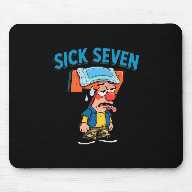 Sick Seven Funny Meme 67 Six Seven Halloween Costu Mouse Pad (Front)