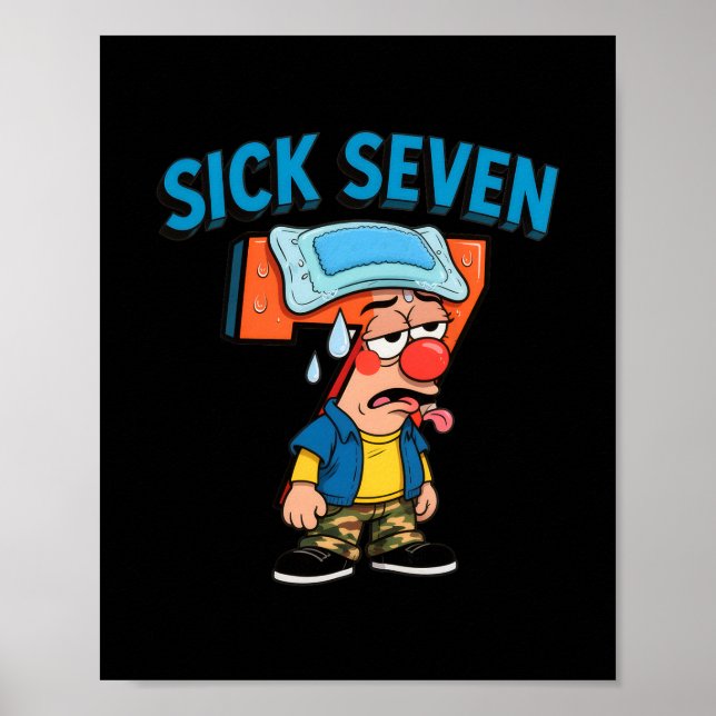 Sick Seven Funny Meme 67 Six Seven Halloween Costu Poster (Front)