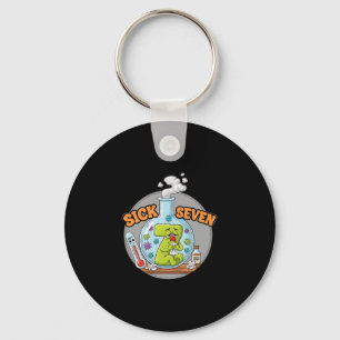 Sick Seven Funny Meme 67 Six Seven Wordplay Humor  Key Ring