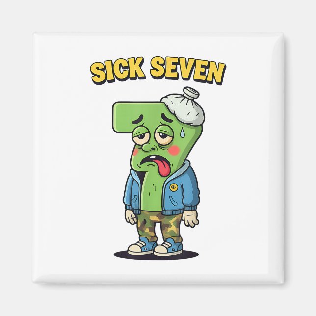 Sick Seven Funny Meme Trending 6 7 Halloween Costu Magnet (Front)